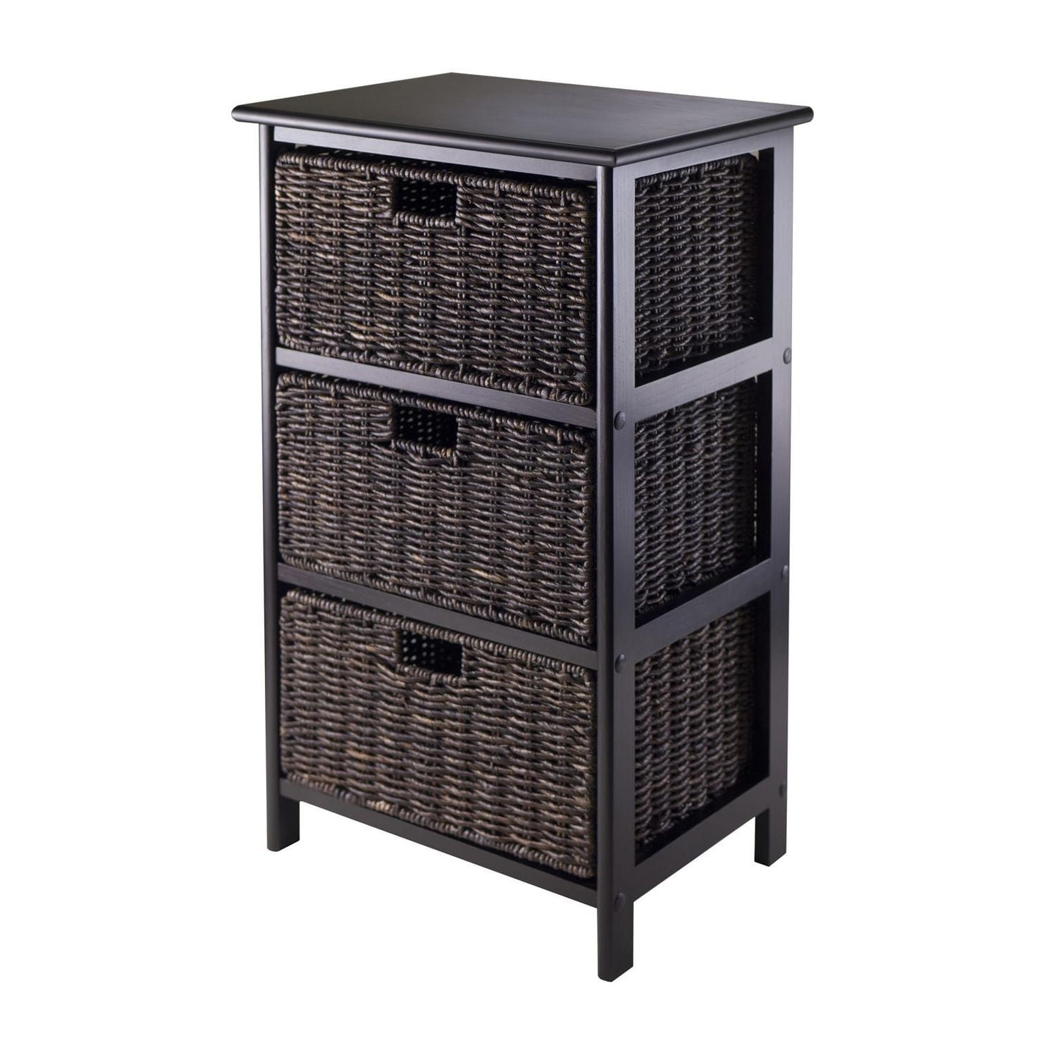 Winsome 20317 Omaha Storage Rack Black Finish