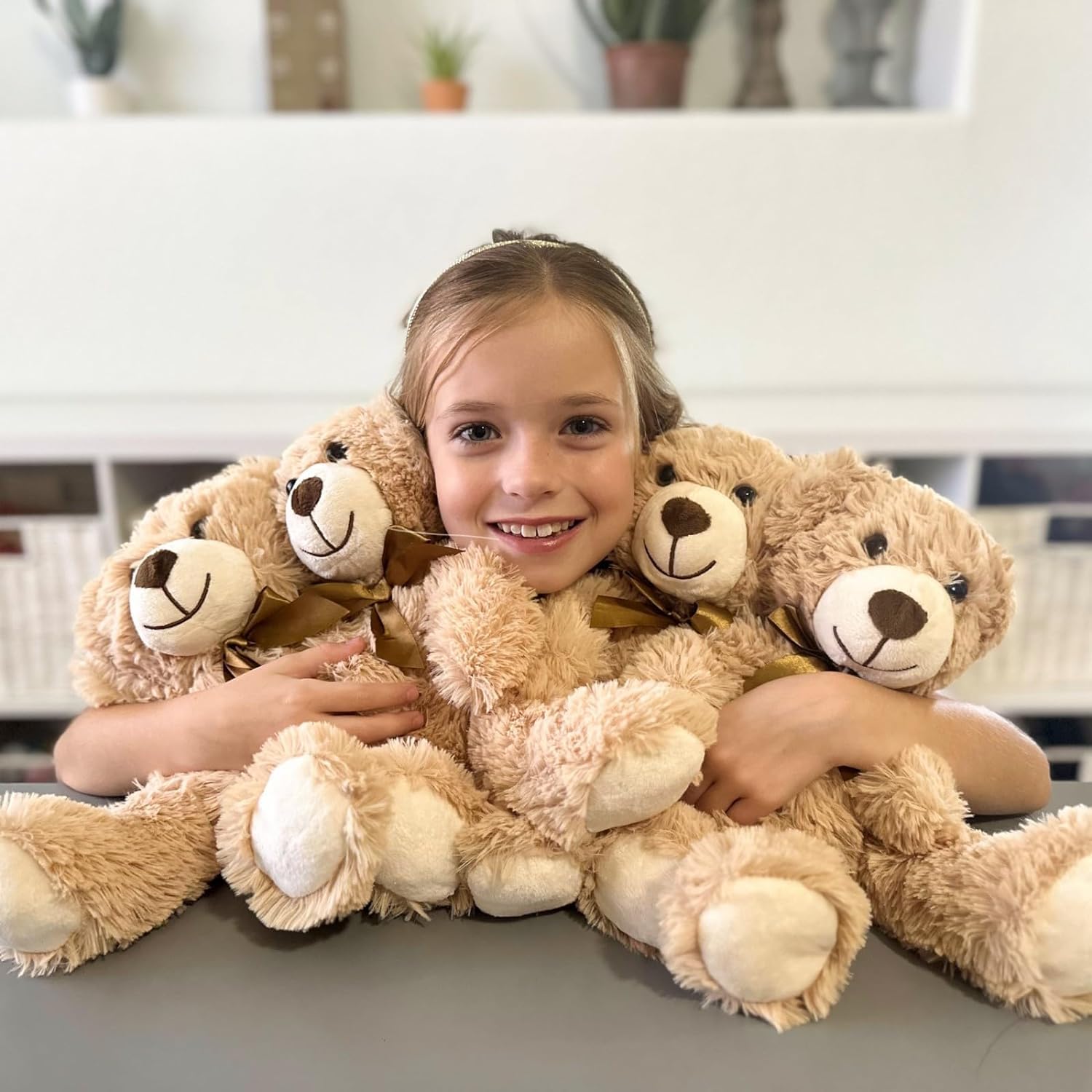 Morismos 5-Pack Teddy Bears 14-Inch Bulk Plush photo 4