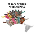 thumbnail image 2 of Longhorn Silicone Cardstock Cutouts for Freshies  12 Pack  4.55 Wide x 3.5" Long  Freshie Supplies  Mixed Pack of 12 Different Design Silicone Mold with Cardstock Cutouts, 2 of 4