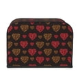thumbnail image 2 of Honeii Gold Glitter Heart Print 4 slice Toaster Cover, Two Slice Toaster Dust-proof Cover For Kitchen Small Appliance and Fingerprint Protection, 2 of 7