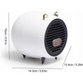 thumbnail image 5 of Calentador eléctrico portátil Calentador de espacio personal para calefacción interior Oficina Hogar Camping Termostato ajustable Rosa, 5 of 5