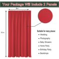 thumbnail image 4 of Clearance! Hiasan Red Backdrop for Christmas Party Decoration [2P], Rod Pocket High Density Polyester Photo Background, 5ft x 10ft, 4 of 7