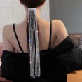 thumbnail image 3 of Shine Full Rhinestone Hairpins Long Tassel Crystal Wedding Bling Pinzas para el cabello Tmvgtek cuidado belleza, 3 of 9