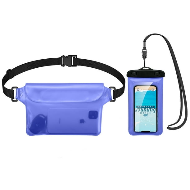 MATEPROX Waterproof Phone Pouch with Lanyard/Arm/Waist Strap, [2 Packs