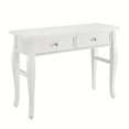 thumbnail image 1 of Linon Table Console en Bois à Deux Tiroirs Blanc, 1 of 12