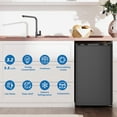 thumbnail image 6 of KNDKO 3.2 Cu.ft Mini Fridge with Freezer, Energy Efficient Compact Refrigerator with Reversible Single Door, Removable Glass Shelves for Office, Dorm, Bedroom, Apartment, Black, 6 of 10