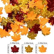 45G Thanksgiving Confetti Fall Confetti Maple Leaf Shape Autumn Glitter Metallic Foil Table Scatters Confetti for Thanksgiving Decorations Thanksgiving Maple Leaf Confetti Party Sets