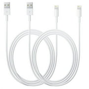 Apple Lightning to USB Cable (1m) - White (2 Pack)