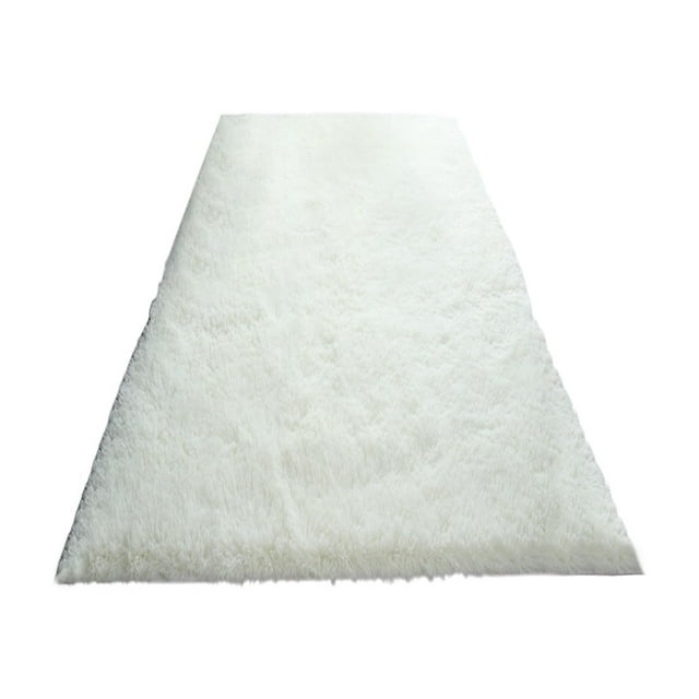 Shag Area Rug for Living Room and Bedroom 78.74 in x 23.62 in Turquoise Green Plush Polyester Fuzzy Rug with Non-Slip Backing