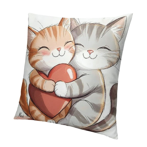 Patifu Little Cats Kids Pillow Covers Cute Cat Square Cushion Covers  for Boys Girls Cartoon Pet Throw Pillow Covers Kitten Cat Cushion Covers for Couch Sofa Boys Bedroom Decor  12x12in