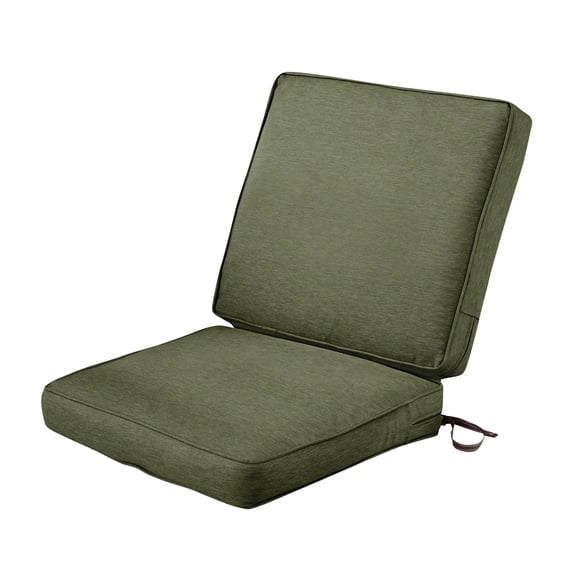 Classic Accessories Montlake FadeSafe Water-Resistant Patio Chair Cushion, 44 x 20 x 3 inch, Heather Fern
