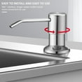 thumbnail image 3 of Muyoka Dispensador de jabón integrado para fregadero de cocina con tubo de extensión de silicona Dispensador de loción de manos duradero Cabezal de bomba de acero inoxidable de níquel cepillado direct Muyoka Hogar, 3 of 7