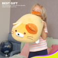 thumbnail image 5 of Juguete de peluche de gato supersuave, animal de peluche de gatito gordito esponjoso, almohada de gato de peluche adorable para niños o decoración del hogar (naranja, 35 cm) oso de fresa brillar, 5 of 5