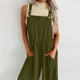 thumbnail image 4 of Fashion Plus Size Jumpsuits for Women with Sleeves Summer Strap Jumpsuit New Style Solid Color Pocket Casual Jumpsuit Female, 4 of 8