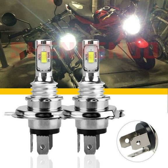 H4 HS1 9003 HB2 LED Headlight Bulb For Yamaha Grizzly 300 550 700