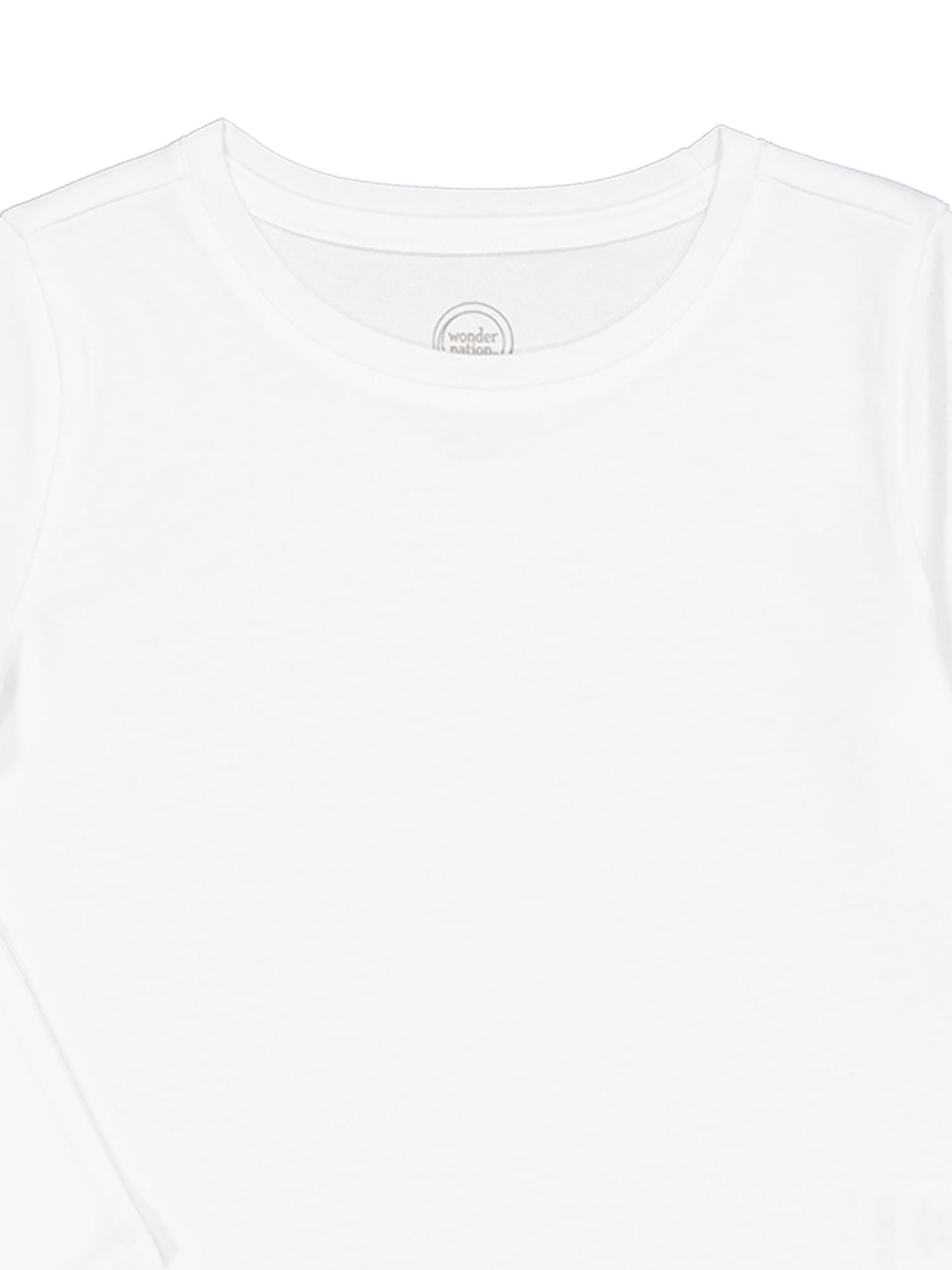 Wonder Nation Girls Long Sleeve Kid Tough T-Shirt, Sizes 4-18 & Plus