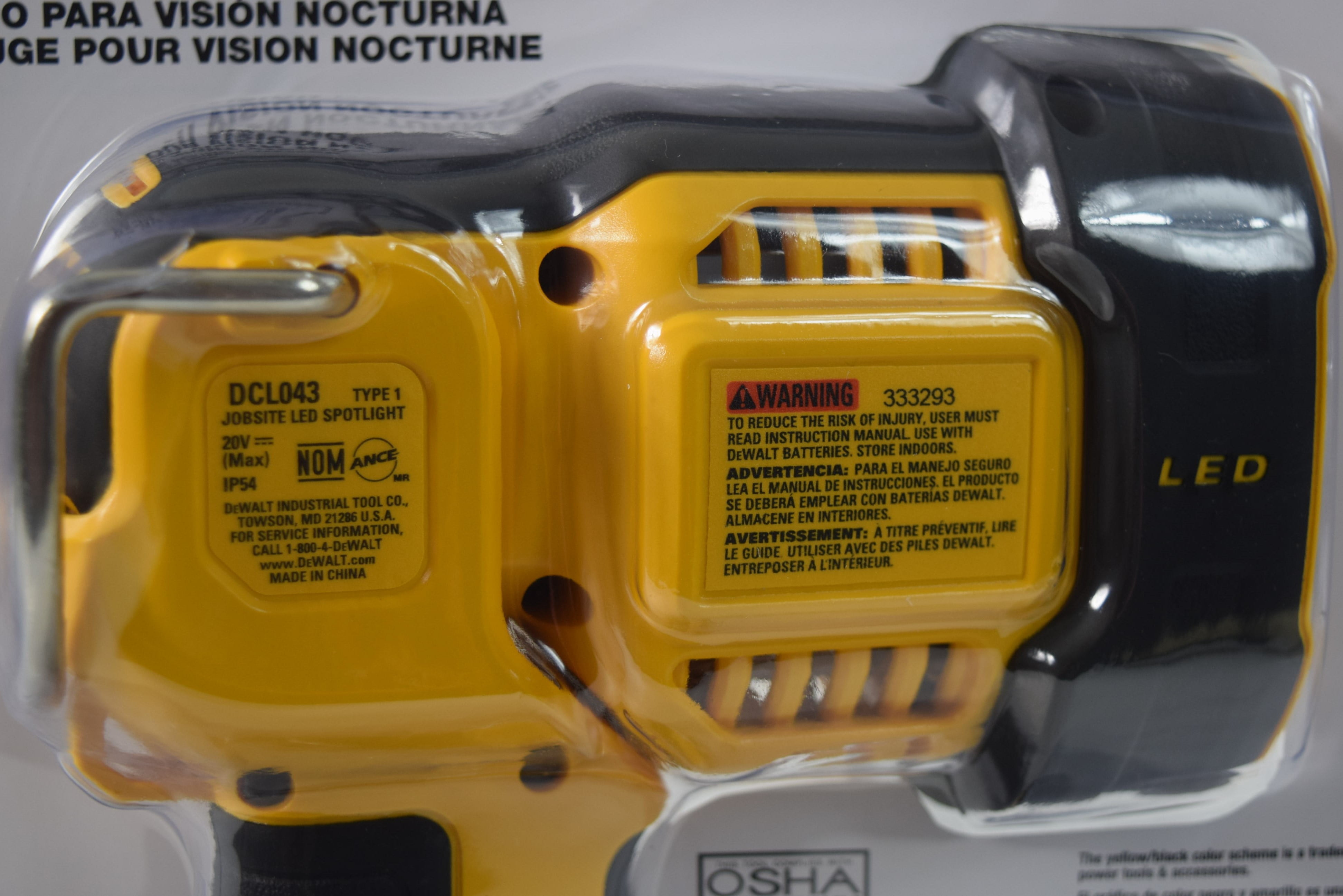 DeWALT Max 20V Jobsite Pivoting LED Spotlight DCL043 (Bare Tool)