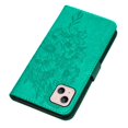 thumbnail image 4 of SaniMore Case for iPhone 14 Plus (6.7" 2022), PU Leather Luxury Embossed Butterfly Glitter Diamond [Wrist Strap & Card Slots & Flip Kickstand] Full-body Shockproof Wallet Cover, reen, 4 of 7