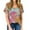 Pink1, variant on Women's Summer Tie Dye V-Neck Short Sleeve Casual Tees with Front Pocket Blue 2XL