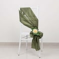 thumbnail image 3 of Efavormart 5 Pack | 6"x106" Accordion Crinkle Taffeta Chair Sashes - Dusty Sage Green, 3 of 10