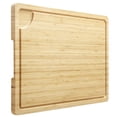 thumbnail image 2 of Yeshouse Extra Large Bamboo Cutting Board for Kitchen, Wooden Cutting Board for Kitchen, with Juice Groove and Handles, Over Sink Chopping Board for Meat, Vegetables, Turkey Carving, 2 of 7
