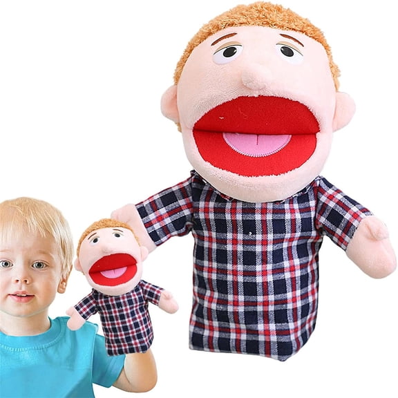 WXLCISI School Family Hand Puppet Interactive Show Puppet Role Play Toy With Removable Mouth Suitable For Children And Teenagers (Dad)
