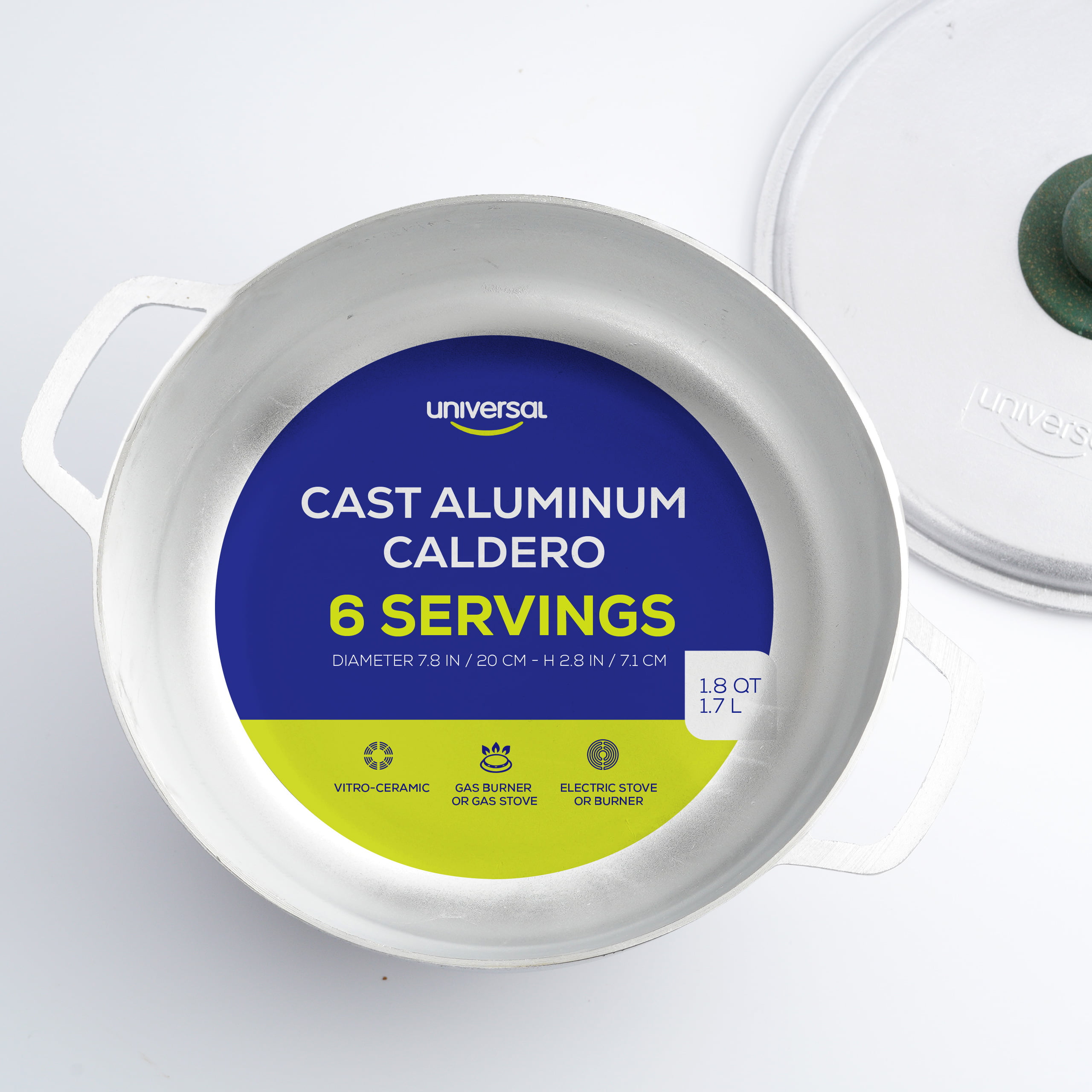 McWare Cast Aluminum 6.7 Quart Caldero Dutch Oven Soup Pot with Lid -  Tastylid