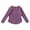Purple, variant on Girls Long Sleeve Round Neck Shirts Slim Fit Short T-Shirts With Side Slit Design Stretch Soft Tunic Tops T Shirts,Size:7-8 Years