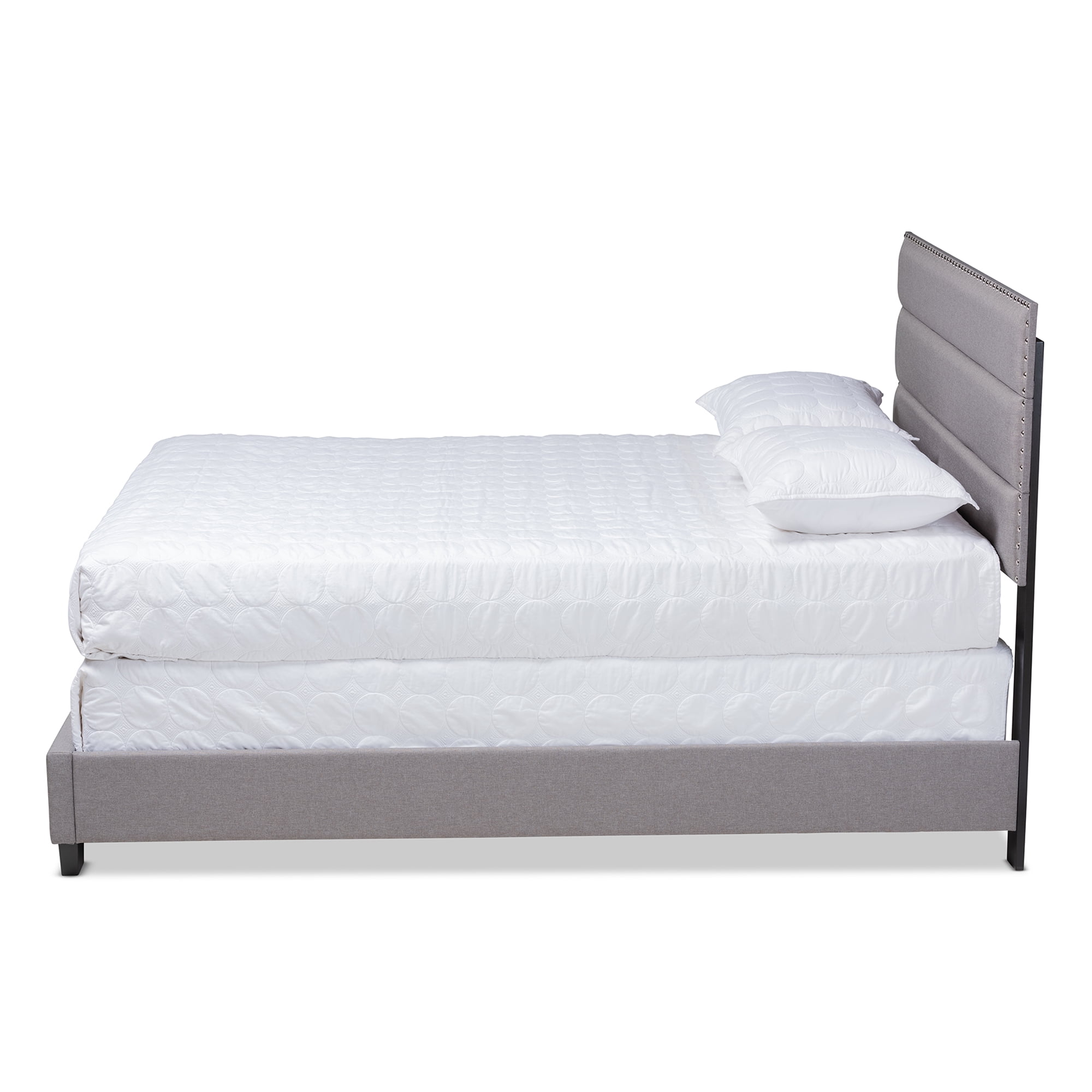 Baxton Studio Ansa Modern and Contemporary Gray Fabric Upholstered Full Size Bed