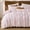 白粉色, variant on Pink and White Striped Comforter Set Queen, 100% Cotton Reversible Comforter Set 3 Pcs, Luxury Linen Like Bedding, Soft Breathable Lightweight Comforter for All Seasons