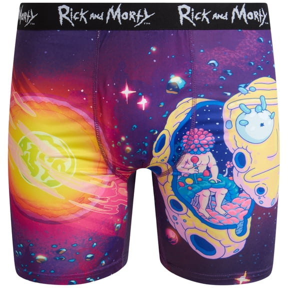 COCO BRANDS Mens Boxer Briefs - 1Pack/2Pack Rick and Morty Soft Underwear Boxers for Men (S-2XL)