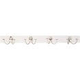 thumbnail image 2 of Stratford Wall Mount Wood Rack for Entryway Kitchen and Bathroom Organization, Satin Nickel White Large, 2 of 3