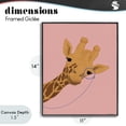 thumbnail image 4 of Stupell Industries Contemporary Playful Giraffe with Monocle Black Framed Giclee Art, 11 x 14, by Rachel Nieman, 4 of 8
