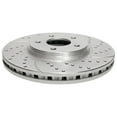 thumbnail image 3 of Geelife Front Drilled Slotted Brake Rotors Silver Pair 2 For Dodge Jeep 3.6L V6, 3 of 9