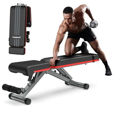 Pooboo Adjustable Dumbbell Bench Foldable Workout Weight Bench Press Incline Decline for Home Gym Strength Training 660LBS