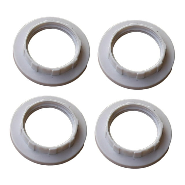 jifeng 4 Pieces E14 E12 Outer Rings Lamp Holder Bulb Holder Lamp Shade Collar Rings white