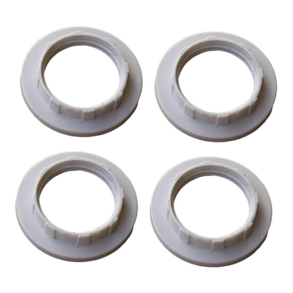 4 piezas E14 E12 Anillos exteriores Portalámparas E14 Anillos de casquillo de lámpara Virola Base de bombilla blanco