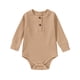 thumbnail image 2 of Ropa cómoda para bebés de color sólido, de manga larga, para gatear, de algodón para niños., 2 of 3