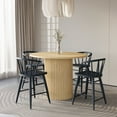 thumbnail image 3 of Jofran Fitz Traditional Solid Wood Curved Back Spindle Counter Stool, 3 of 8