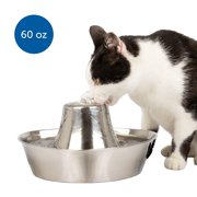 PetSafe Seaside Stainless Pet Fountain, 60 Ounce Water Capacity