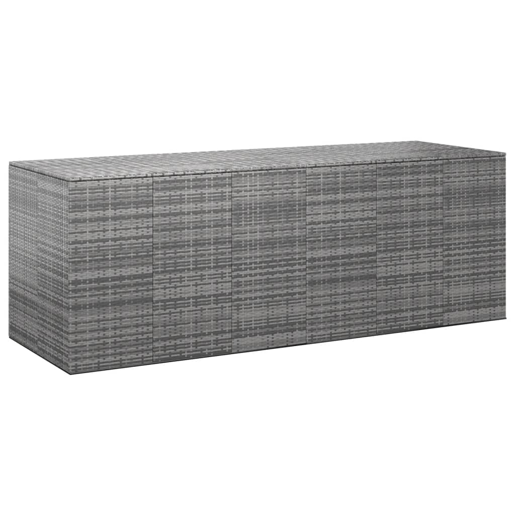 IEFIEL Patio Cushion Box PE Rattan Gray