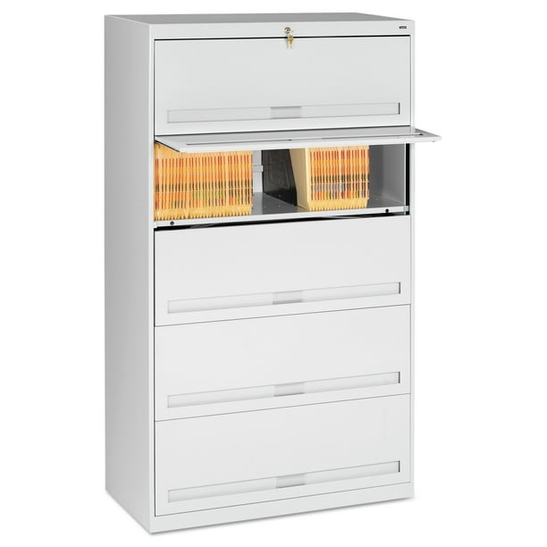 Tennsco 5 Drawers Lateral Lockable Filing Gray