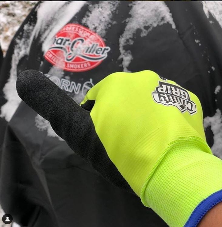 Red Steer A324-M H2O Waterproof Thermal-lined Black/Hi-Vis Medium Full Fingered Work & General Purpose Gloves Nitrile Over Dip Coating PRICE is per PAIR 