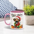 thumbnail image 3 of Merry Christmas Santa Rhodesian Ridgeback Scarf Twinkling Lights Xmas Holiday 11oz Accent Two-tone Mug Ridgebacks Dog Lover Gifts Coffee Tea Cup - 00022, 3 of 5