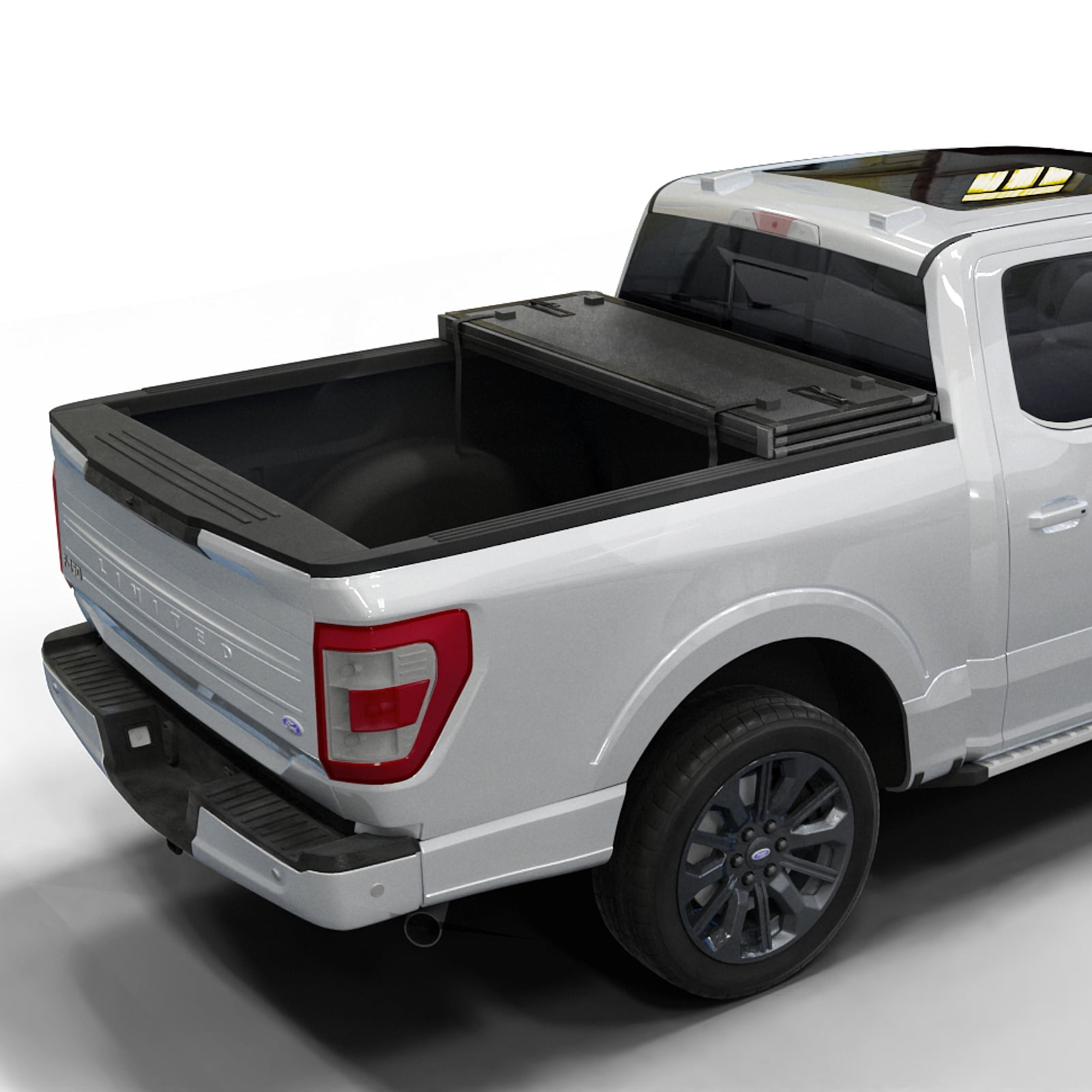 Toptiny Hard Folding Truck Bed Tonneau Cover Fits 2015-2026 Ford F150 /Lightning 5'5"Bed