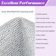 thumbnail image 2 of 10 Pack Multifunctional Non-Scratch Wire Dishcloth, Silver Wire Mesh Knit Cleaning Cloth, Wire Dishwashing Rags, washing for Dishes, Sinks, Counters, Stove Tops, Easy Rinsing, Machine Washable, 2 of 5
