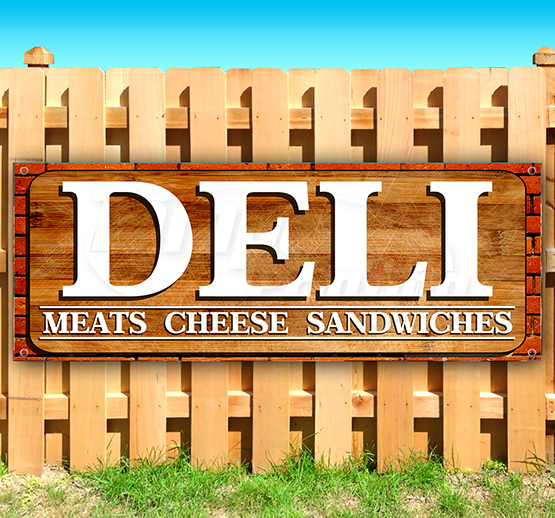 Deli Meats Cheese Sandwiches 13 oz Vinyl Banner With Metal Grommets - image 1 of 4