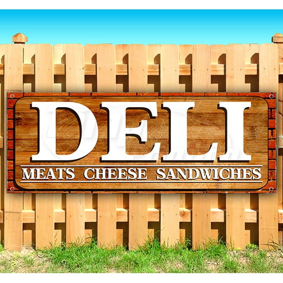 Deli Meats Cheese Sandwiches 13 oz Vinyl Banner With Metal Grommets