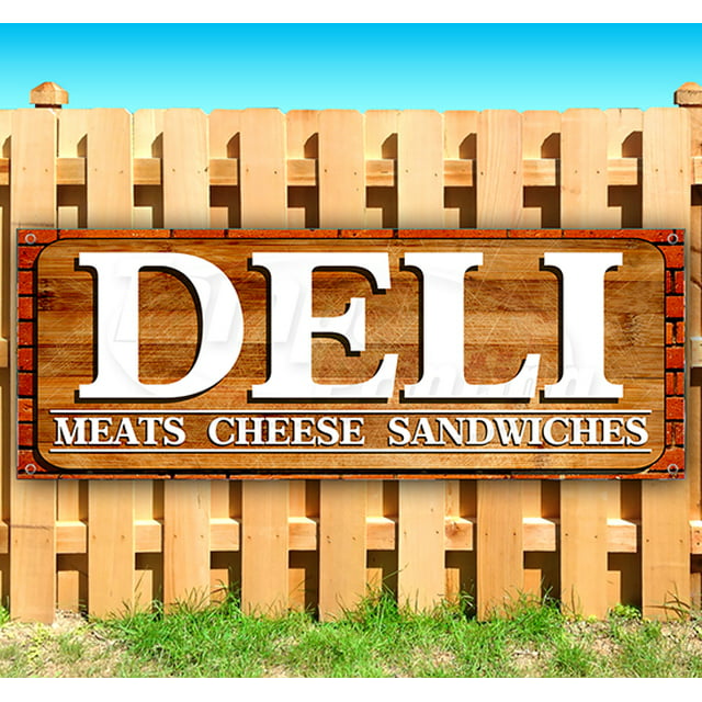 Deli Meats Cheese Sandwiches 13 oz Vinyl Banner With Metal Grommets