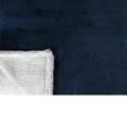 thumbnail image 4 of PAVILIA Plush Sherpa Fleece Blanket Throw, Twin, Navy | Soft, Warm, Fuzzy Dark Blue Throw for Couch Sofa | Solid Reversible Cozy Microfiber Fluffy Blanket, 60x80, 4 of 7